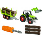 TRAKTOR S PRÍVESOM NA DREVO 43 CM